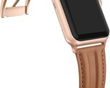 Genuine Leather Band Compatible with Apple Watch 38mm 40mm Replacement S... - $5.93