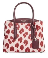 Kate Spade Margaux Haircalf Medium Satchel Animal Print/Pink NWT - £239.79 GBP