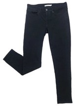 Levis 711 Ankle Jeans Womens 27 x 27 Mid Rise Black Classic Skinny Stretch Denim - $13.42