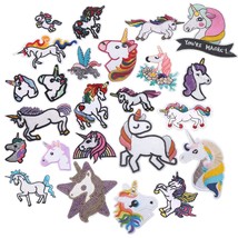 24Pc Patch Unicorn Rainbow Animal Patch Iron On Patches Kids Diy Cute Sewing Emb - £11.70 GBP
