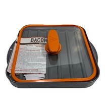 MICROWAVE BACON BOSS COOKER “ As Seen On TV” DRIP PAN W/ SCREW DOWN LID ... - $11.87