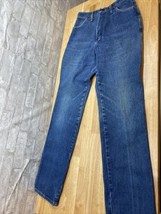 Vintage Wrangler 13MWZMR Women&#39;s High Waist Blue Jeans Size 12x34 Made In USA - $14.84