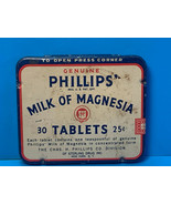 Old Vtg Phillips Milk Of Magnesia Empty Antacid/ Mild Laxative 30 Tablet... - £15.71 GBP