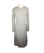 Vintage 80s Gray Lambswool and Angora Sweater Dress Size Small  - £42.83 GBP