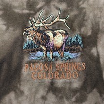 Pagosa Springs Colorado Shirt Mens 2XL Brown Tie Dye Short Sleeve Crew Neck Tee - £14.78 GBP