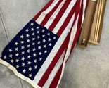 50 Stars 3x5 ft Valley Forge Pioneer USA Flag Kit wood Pole Vintage W/ B... - $34.65