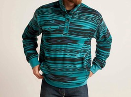 Ariat Cotton-Rich Mockneck Sweatshirt Teal - $883.50 MXN