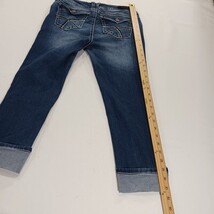 Wallflower WFI10247M Women's Blue Cotton Blend Cropped Denim Jeans Size 7 image 10