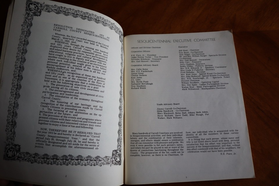 Caroll County Tennessee History 1822 1972 150th Sesquicentennial Booklet Illustr Item image 5
