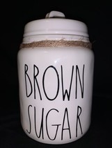 NWOT Rae Dunn Artisan Collection by Magenta BROWN SUGAR White Canister w... - £22.82 GBP