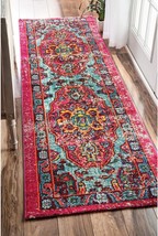 Corbett Vintage Boho Runner Rug, By Nuloom, 2&#39; 6&quot; X 8&#39;, Multi. - £32.20 GBP