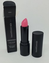 New in Box bareMinerals Statement Luxe Shine Lipstick in BIBA (Pink) Ful... - $8.99