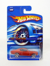 Hot Wheels &#39;70 Chevelle #086 Motown Metal 1 of 5 Red Die-Cast Car 2006 - £3.98 GBP
