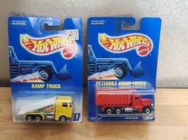 HOT WHEELS-1991 Matel-2 Lot - #187-#100-Peterbilt-Ramp Trucks-Vintage - $13.15