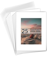 Golden State Art Acid Free Pack of 25 11x14 White Picture Mats Mattes with  - $82.56 CAD