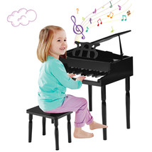 30-Key Classic Baby Grand Piano Toddler Toy Wood with Bench &amp; Music Rack... - £109.29 GBP