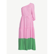 Scoop Women&#39;s One Shoulder Color Block Maxi Dress with Tie Front - XXL - £23.88 GBP