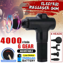 Electric Massager Gun Percussion Tissue Muscle Vibrating Relaxing Healing Grip - £46.45 GBP+