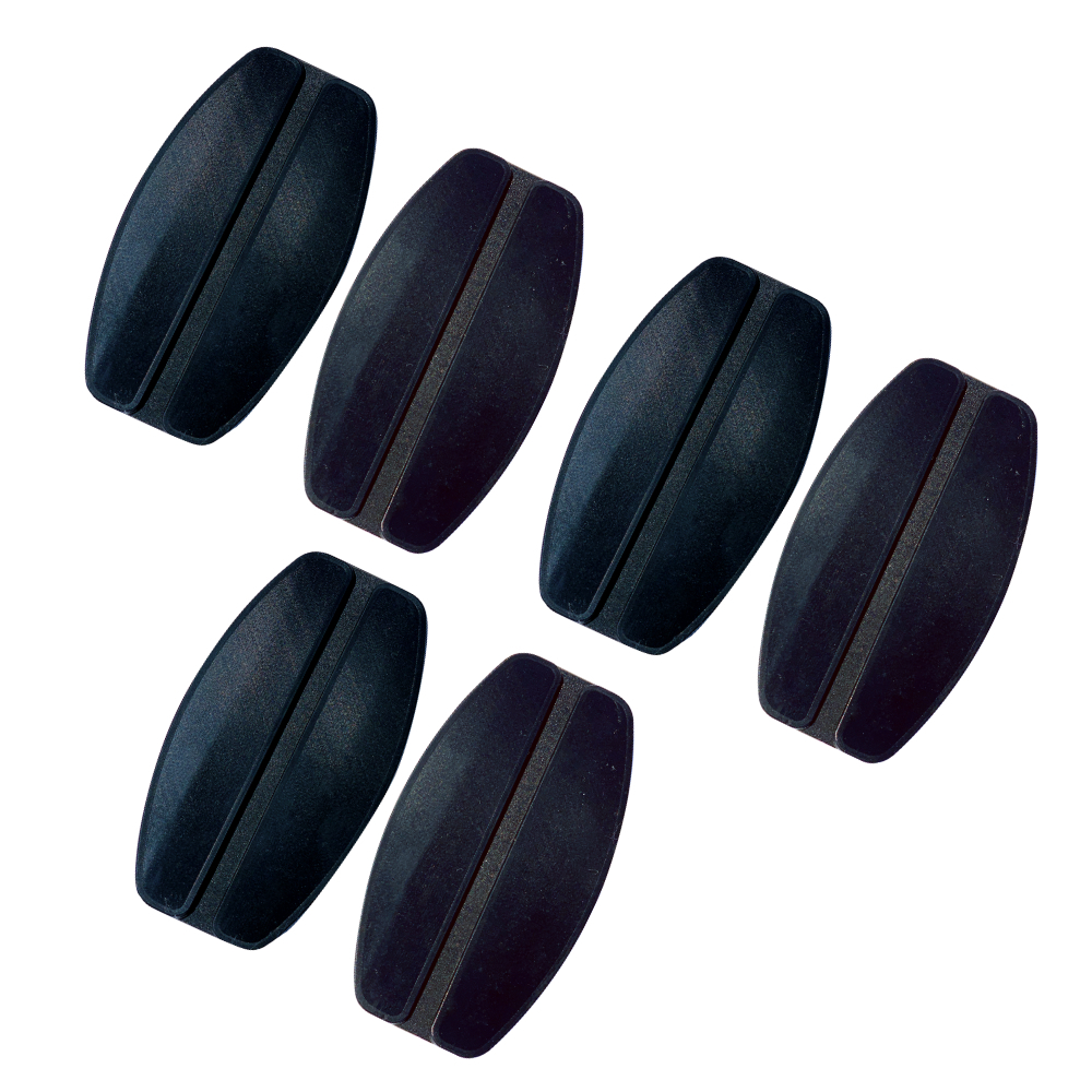 More of Me to Love No-Slip Bra Strap Holder 3-Pack (6 Units), Black, Silicone