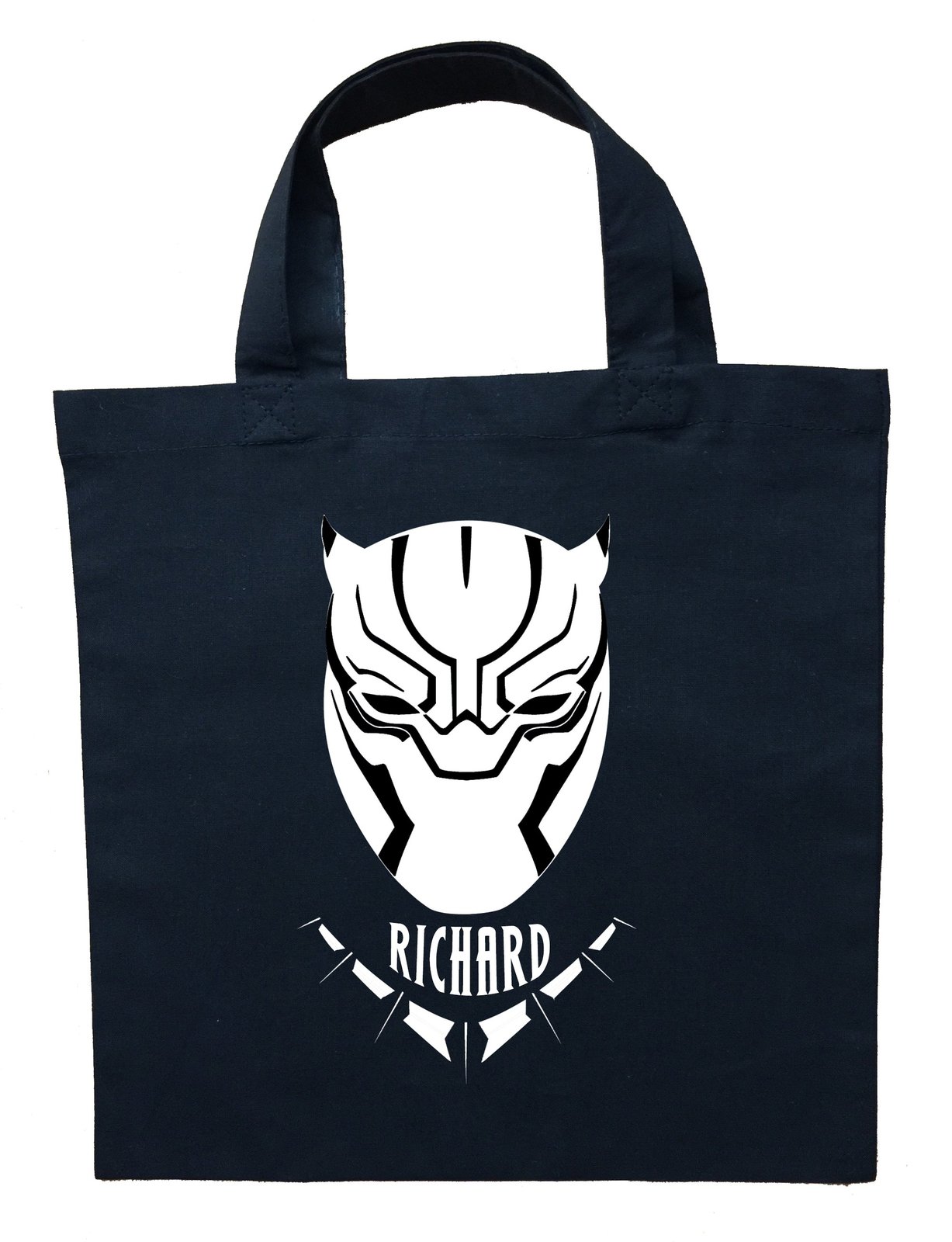 Black Panther Trick or Treat Bag - Personalized Black Panther Halloween Bag - Bl