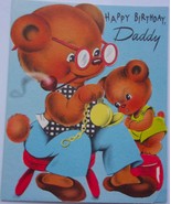 Vintage American Greeting Happy Birthday Daddy Bear Card - $6.82 CAD