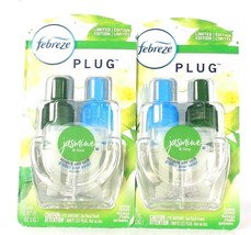 2 Count Febreze Plug 0.87 Oz Limited Edition Jasmine &amp; Lime Scented Oil Refill - £22.84 GBP