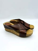 Hee WOMEN Leather Wedge Sandals- Cuero, EUR 40 / US 9.5-10 - £43.25 GBP