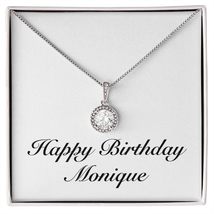 Happy Birthday Monique - Eternal Hope Necklace Personalized Name - £47.81 GBP