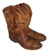 Justin Men&#39;s 11 D Stampede Cattleman Cowboy Boot Round Toe Western Rodeo Brown - £48.36 GBP