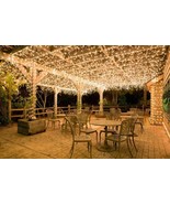 CHRISTMAS 100 MINI WHITE LIGHTS 20.6 FT INDOOR OUTDOOR PATIO WEDDING BIR... - £12.10 GBP