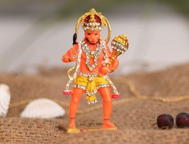 India Gold Plated Lord Hanuman Car Dashboard God Idol - Hanuman Murti fo... - £19.78 GBP