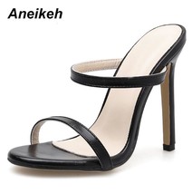 Aneikeh 2021 Women Sandals Stiletto High Heel Shoes Strap Ankle Wrap OL Sexy Pum - £30.86 GBP
