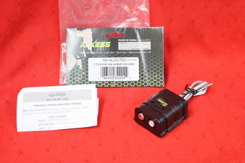 AXXESS AX-ALOC700 2 CHANNEL LINE OUTPUT CONVERTER, NEW, #N3 - $12.71