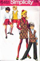 Vintage 1969 Girl&#39;s COORDINATES Simplicity Pattern 8481-s Sz 10 - £9.59 GBP