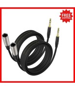 1/4 TRS to XLR Male Balanced Mic Cable 6ft - 2 Pack | Anti-Noise Design - $532.12 MXN