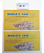 2-Vtg.1962 Seattle World&#39;s Fair Souvenir Letters &amp; 2-1962 Century 21 Lap... - £43.86 GBP