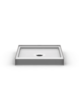 Bestbath 30" x 30" Shower Base / Pan - 4" Curb Height - Center Drain - White - £752.35 GBP