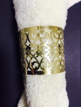 180pcs Laser Cut Towel Wrapper,Metallic Paper Gold Napkin Rings,Party Decoration - £49.69 GBP