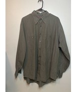 Fubu The Collection Men&#39;s L/S Button Shirt Size XL Brown 100% Cotton - £12.56 GBP