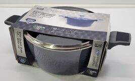 *D) IKO Diamond Ceramic Dutch Oven with Glass Lid Sapphire Diamond 5Qt 4.7L - $17.81