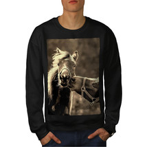 Wellcoda Horse Kiss Nature Mens Sweatshirt, Funny Casual Pullover Jumper - £24.06 GBP+