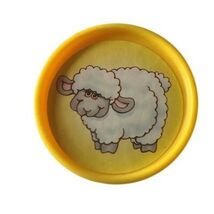 VINTAGE FISHER PRICE BARNYARD BINGO YELLOW SHEEP ANIMAL COIN REPLACEMENT - $7.92