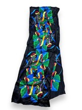 Vtg Rush Limbaugh 100% Silk Scarf Multicolor Ribbon &amp; Leaves Colorful 10... - $24.26