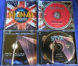 Def Leppard - Rock of Ages &amp; Styx and Reo Speedwagon Arch Allies 2CD lot - £15.63 GBP