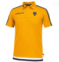 Adidas Men&#39;s Los Angeles Galaxy Climacool On Field Polo Shirt, Yellow, Small - £47.93 GBP