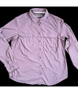 Ridgecut Toughwear Shirt Womens L Mauve Purple Button Up Nylon Outdoor V... - $340.49 MXN