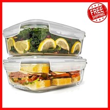Elegant Borosilicate Glass Food Containers - Airtight &amp; Dishwasher Safe,... - $46.55