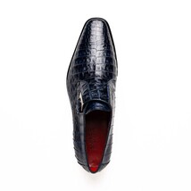 Genuine caiman crocodile Shoes Rovigo Navy image 4