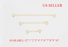 ( Y ) SOLID 14K GOLD Extender /Safety Chain  Necklace Bracelet  spring lockAv... - £18.94 GBP