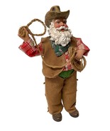 Clothtique Santa Cowboy  Lasso Rodeo Western Possible Dreams Plaid Shirt... - $470.66 MXN
